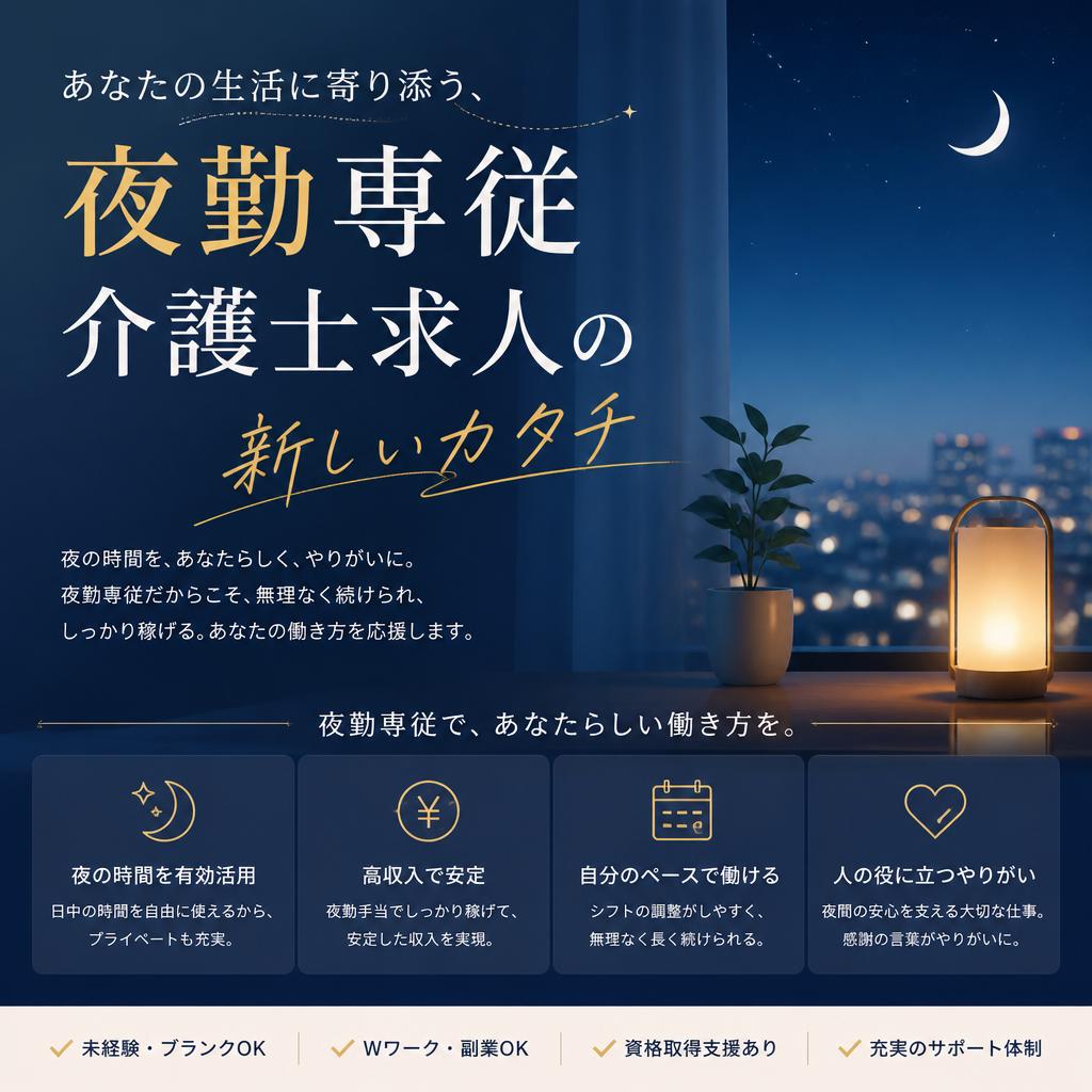 あなたの生活に寄り添う、夜勤専従介護士求人の新しいカタチ