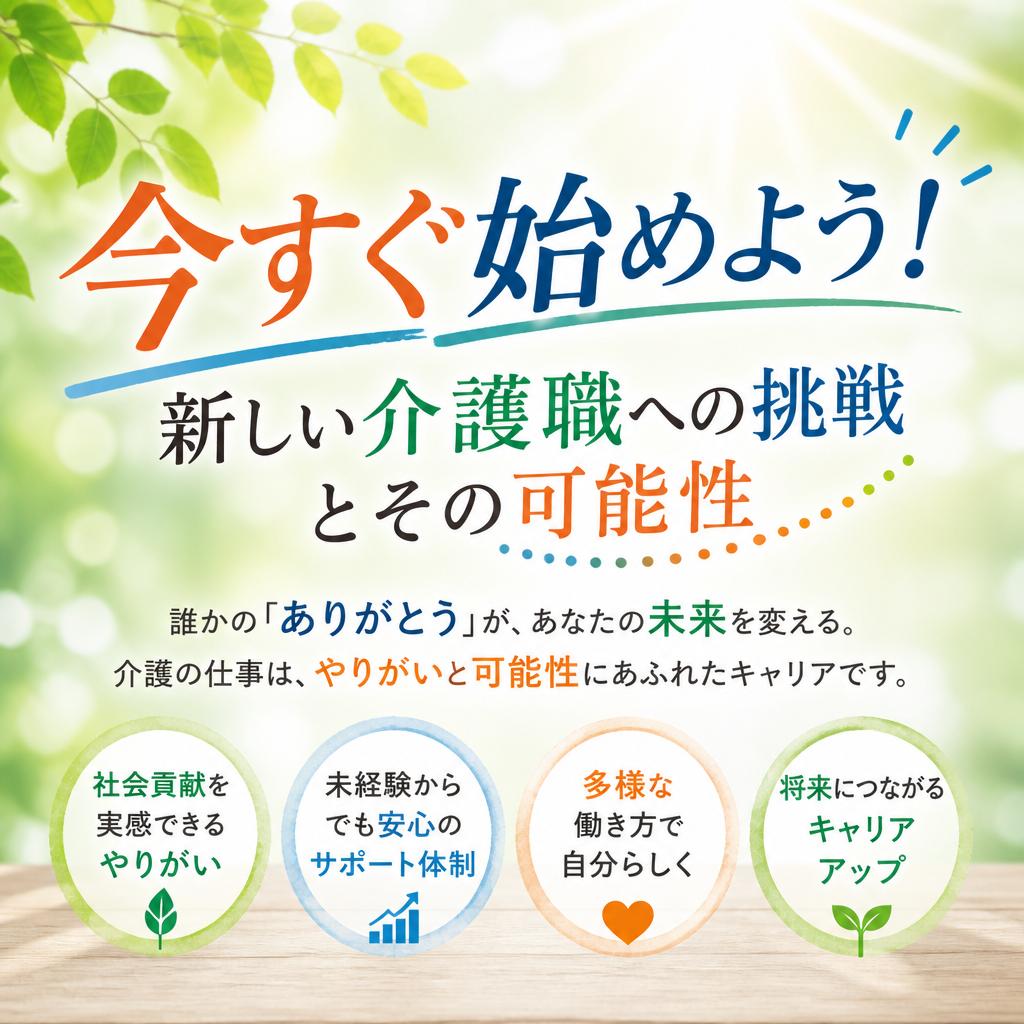 今すぐ始めよう！新しい介護職への挑戦とその可能性