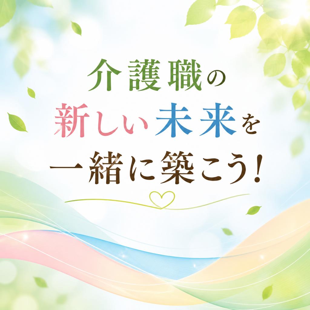 介護職の新しい未来を一緒に築こう！