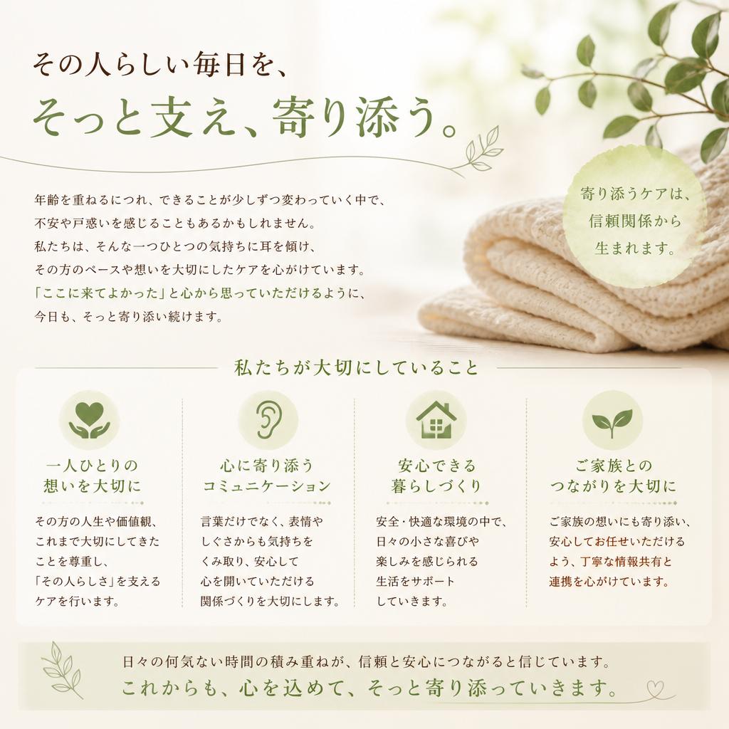 高齢者ケアに対する情熱