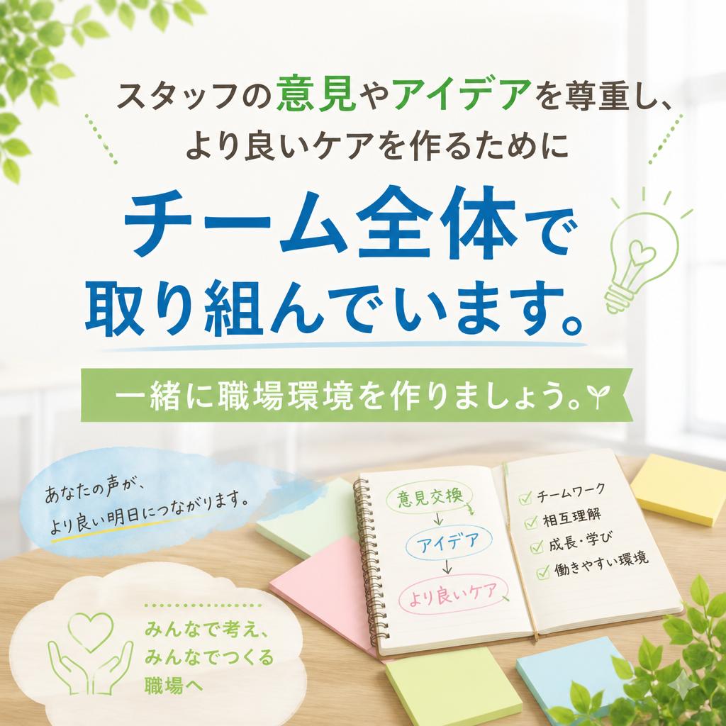 あなたの意見を大切にする職場