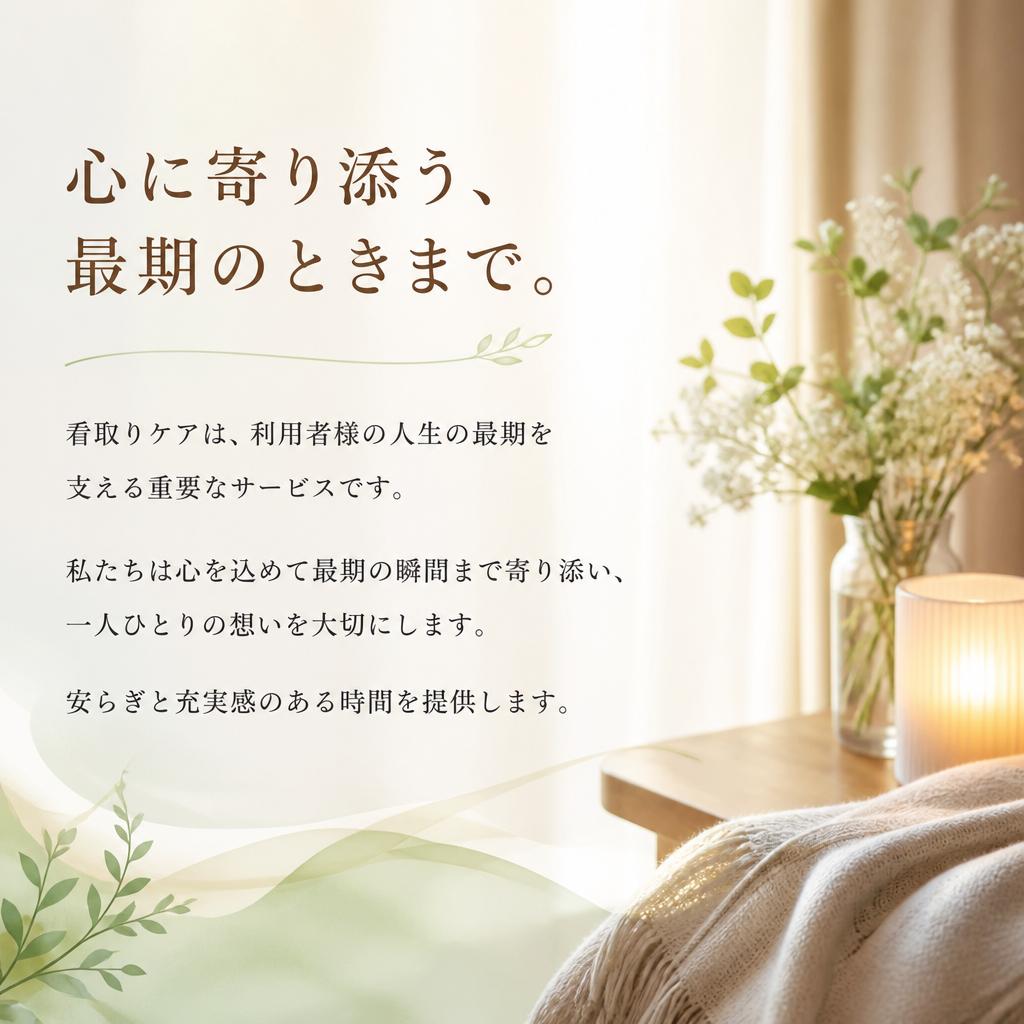 看取りケアの重要性 – 最期の瞬間を共に